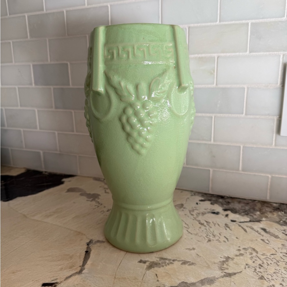 MCM Chartreuse Stonewear/Pottery Vase